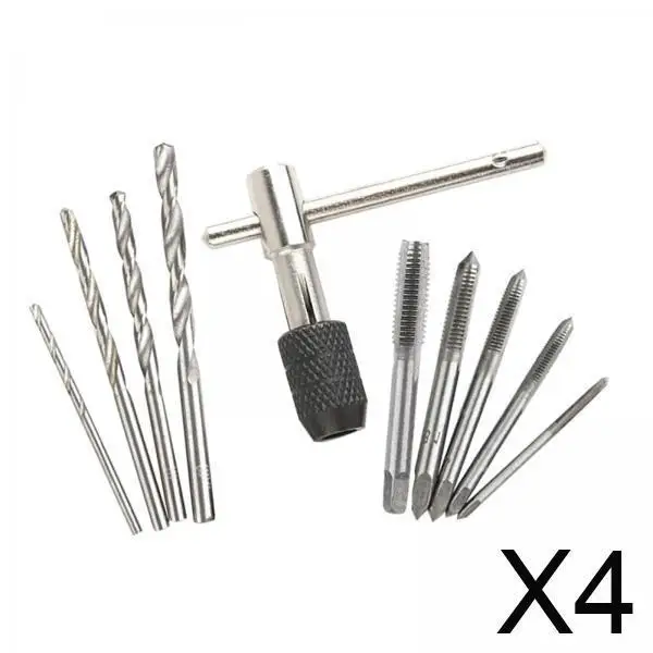 4xНабор ручных метчиков, метчики с резьбой, Т-образный ключ, развертка, спиральное сверло, 10 шт.
4xНабор ручных метчиков, метчики с резьбой, Т-образный ключ, развертка, спиральное сверло, 10 шт.