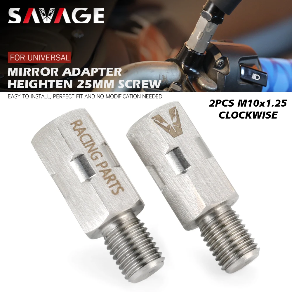 2PCS Motorcycle Mirror Adapter M10 Clockwise Universal Rearview Mirror Screw Thread Adapter Extension Steel Bolts 10mm Heighten
2PCS Motorcycle Mirror Adapter M10 Clockwise Universal Rearview Mirror Screw Thread Adapter Extension Steel Bolts 10mm Heighten