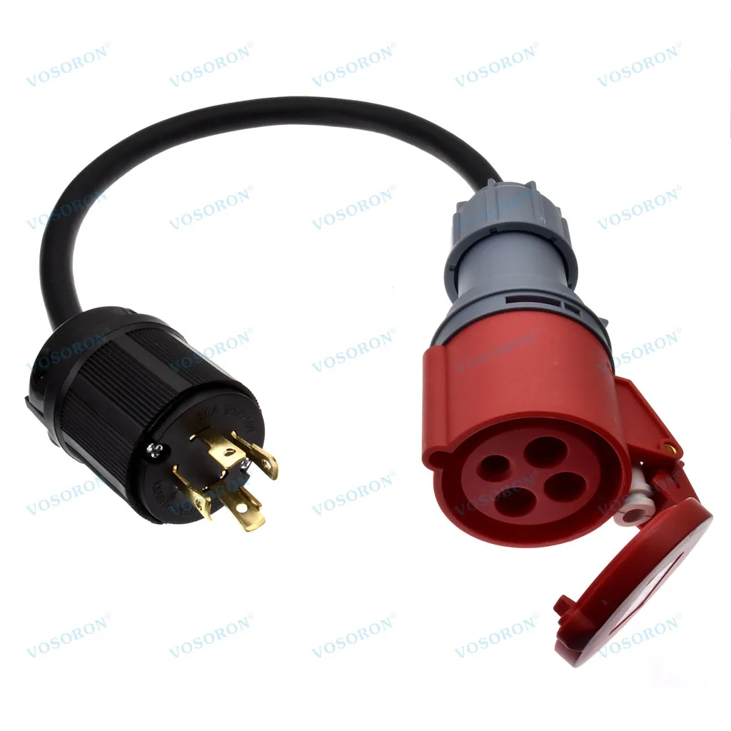 Heavy Duty Industrial NEMA L14-30P to CEE Red 5-Pin Female Adapter 32A 2P+E CEE Socket 4x6mm Extension Cable
Heavy Duty Industrial NEMA L14-30P to CEE Red 5-Pin Female Adapter 32A 2P+E CEE Socket 4x6mm Extension Cable