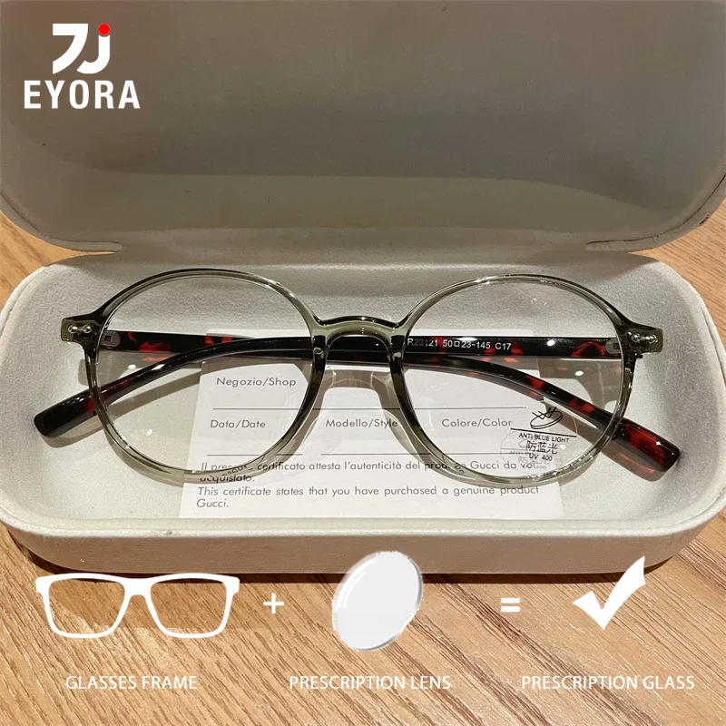 EYORA Lightweight Round Reading Glasses Anti Blue Ray Myopia Eyewear Photochromic Progressive Prescription Optical Eyeglasses
EYORA Lightweight Round Reading Glasses Anti Blue Ray Myopia Eyewear Photochromic Progressive Prescription Optical Eyeglasses