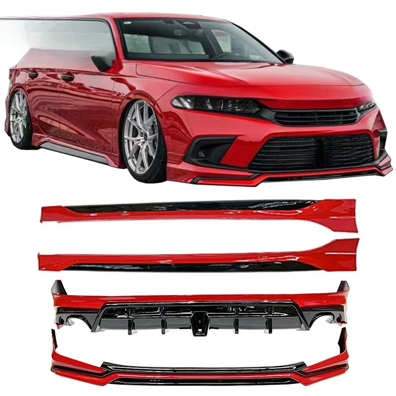 High Quality Full Body Kit Spoiler Side Skirt Diffuser Exhaust Pipe for 11th Gen Civic
High Quality Full Body Kit Spoiler Side Skirt Diffuser Exhaust Pipe for 11th Gen Civic