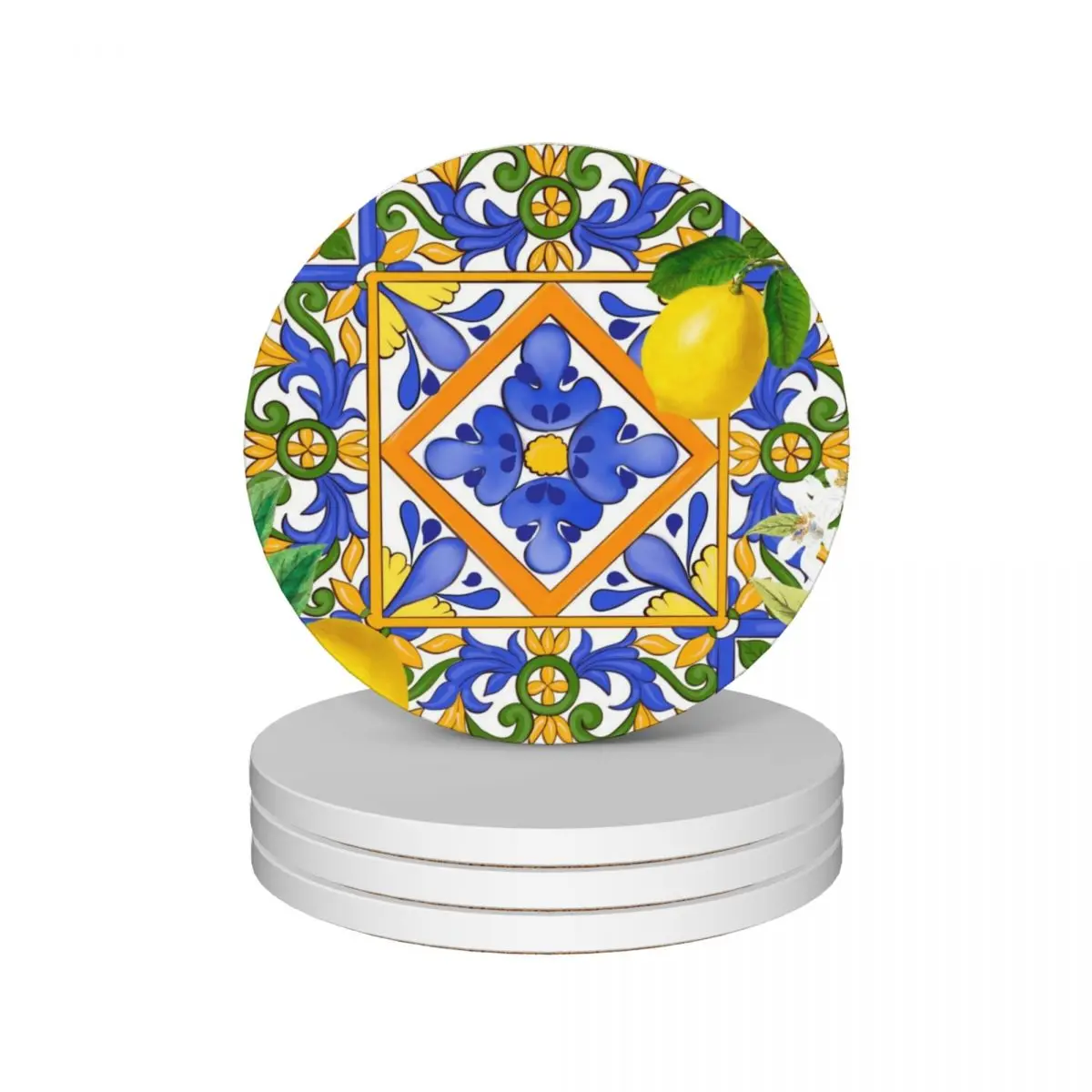 Summer ,Sicilian tiles ,citrus,oranges,majolica,lemons ,Mediterranean Ceramic Coasters (Set of 4) Cup mat cute Coasters
Summer ,Sicilian tiles ,citrus,oranges,majolica,lemons ,Mediterranean Ceramic Coasters (Set of 4) Cup mat cute Coasters