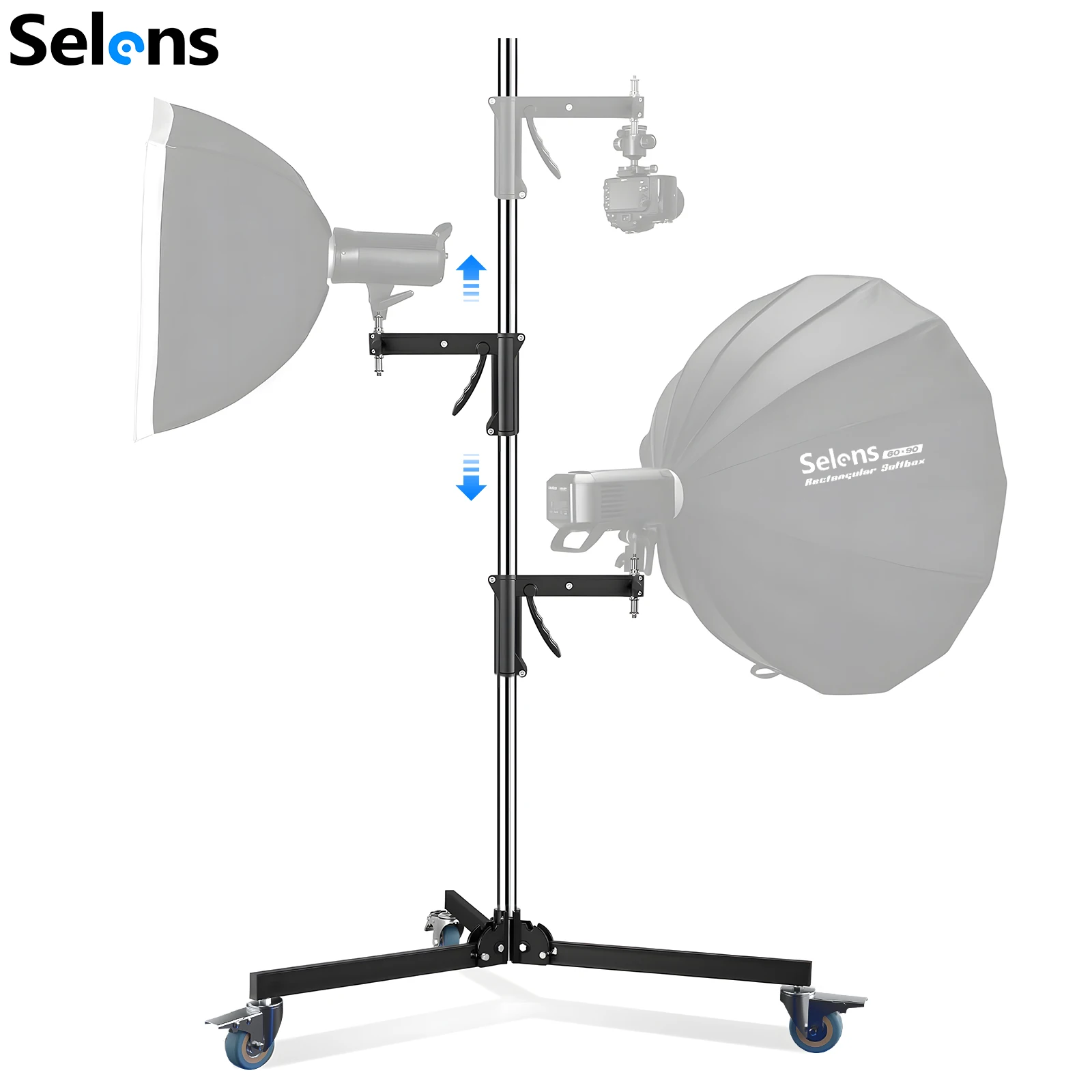 Selens 2.4m Roller Column Stand Gun Grip Adjustable Tripod With Sliding Arm Wheel For Photography Studio Light Kits Softbox COB
Selens 2.4m Roller Column Stand Gun Grip Adjustable Tripod With Sliding Arm Wheel For Photography Studio Light Kits Softbox COB