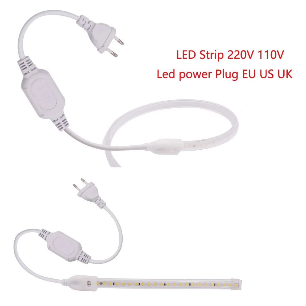 220V EU UK 110V US LED Strip Plug High Voltage 2835 COB Strip Plug 220V 110v 8A Power Supply Plug Power Cable for 50m Led Strip
220V EU UK 110V US LED Strip Plug High Voltage 2835 COB Strip Plug 220V 110v 8A Power Supply Plug Power Cable for 50m Led Strip