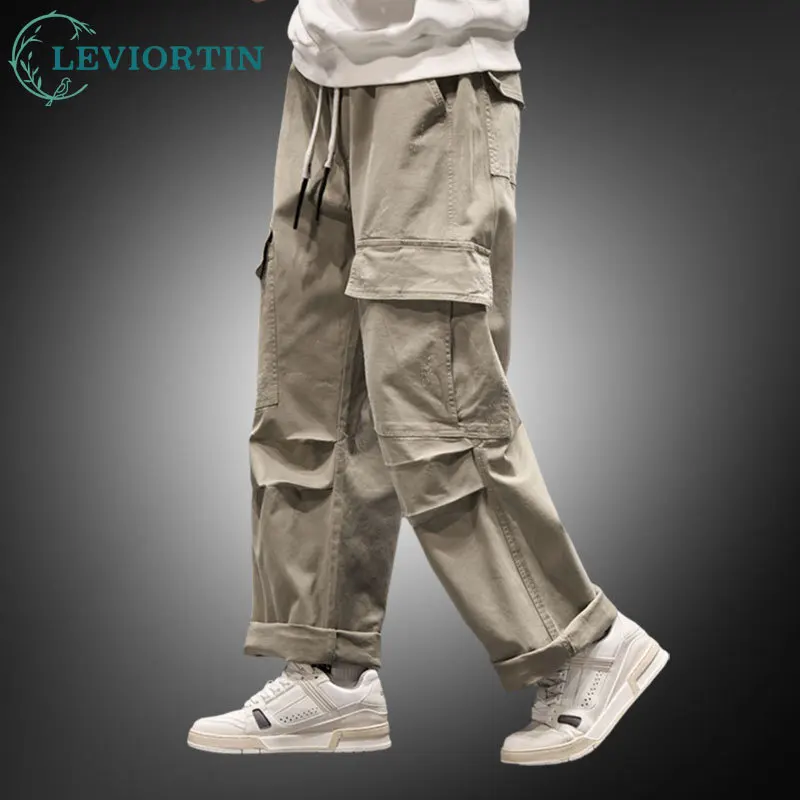 Брюки-карго из чистого хлопка в американском стиле, мужские прямые комбинезоны десантника с несколькими карманами, широкие повседневные брюки на шнурке
Брюки-карго из чистого хлопка в американском стиле, мужские прямые комбинезоны десантника с несколькими карманами, широкие повседневные брюки на шнурке