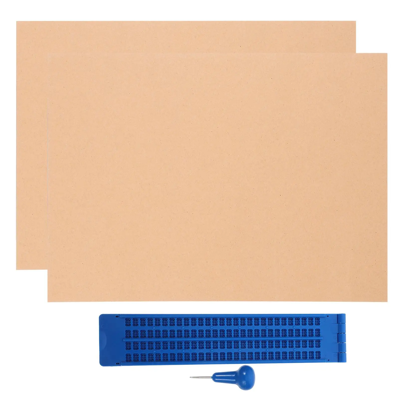 Braille Board Plate Plastic Writing Stylus Kit White with for Blind People Supply Child
Braille Board Plate Plastic Writing Stylus Kit White with for Blind People Supply Child
