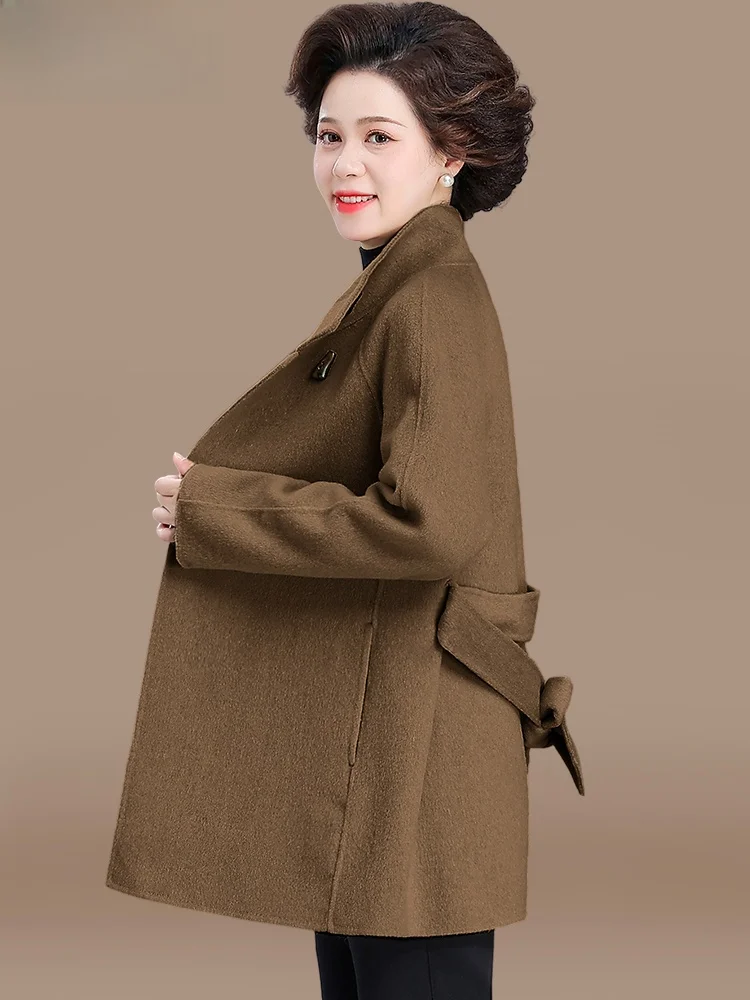 Sli Double-Faced Woolen Coat for Women Autumn Faion High-End Windbreaker Spring Coat Korean Sle Loose Fit with Belt
Sli Double-Faced Woolen Coat for Women Autumn Faion High-End Windbreaker Spring Coat Korean Sle Loose Fit with Belt