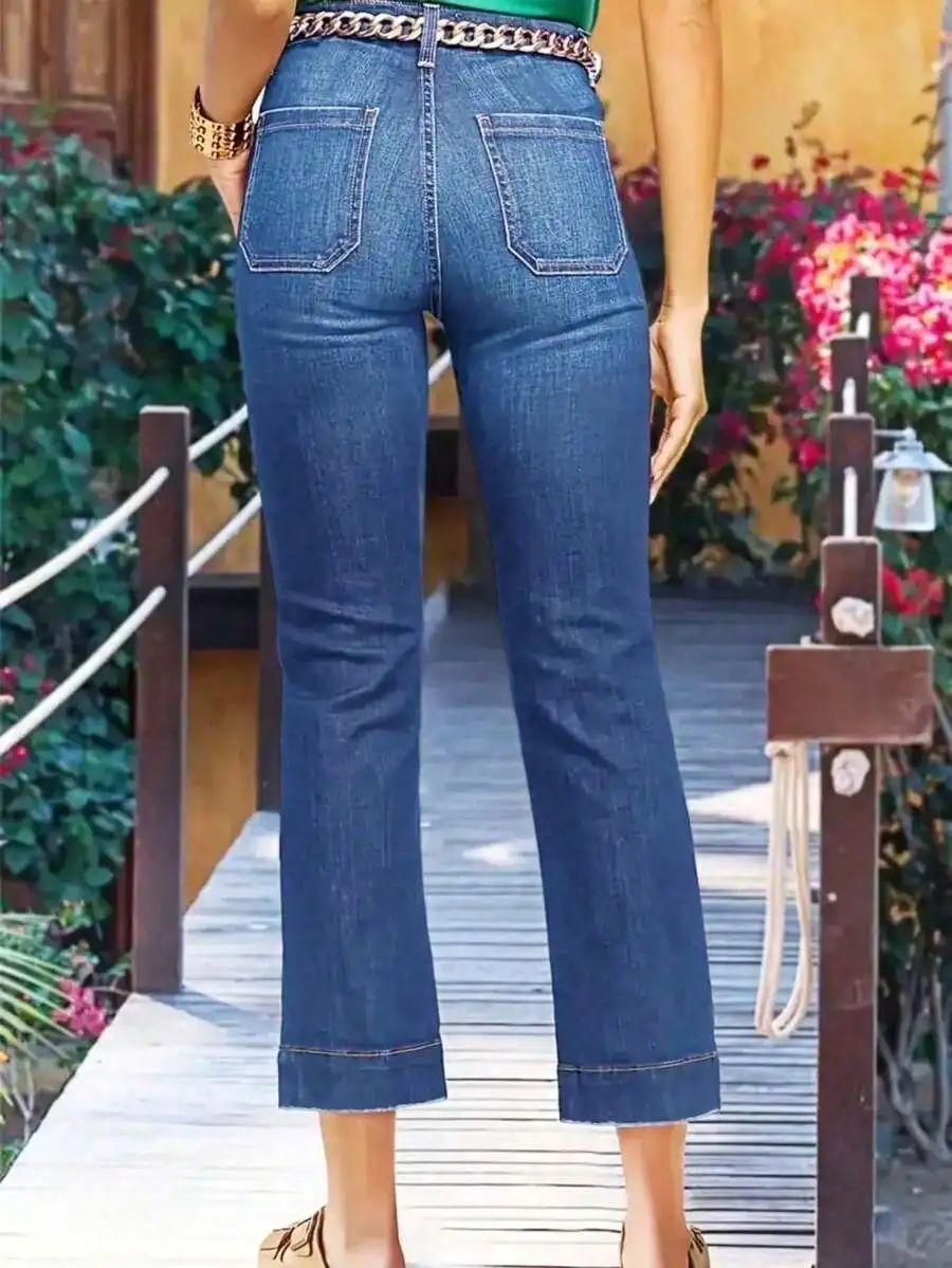 Womens Stretch Straight Leg Denim Jeans Casual Summer Style
Womens Stretch Straight Leg Denim Jeans Casual Summer Style