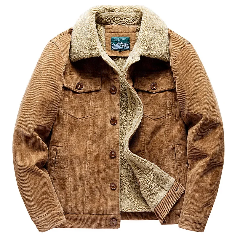 Fashion Solid Color Cotton Jacket clothes Men's Winter Zipper Jacket Plus Velvet Overcoat Corduroy Tooling Casual Parka Korean
Fashion Solid Color Cotton Jacket clothes Men's Winter Zipper Jacket Plus Velvet Overcoat Corduroy Tooling Casual Parka Korean