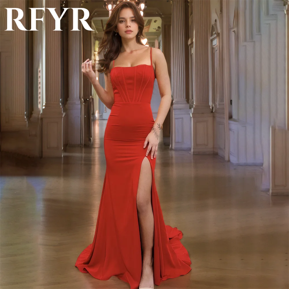 RFYR Prom Dress Elegant Spaghetti Straps Mermaid Evening Dress Fish Boned Split Long Formal Party Dress Customized
RFYR Prom Dress Elegant Spaghetti Straps Mermaid Evening Dress Fish Boned Split Long Formal Party Dress Customized