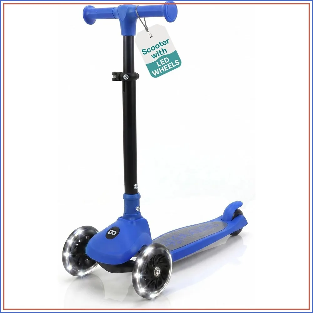 Toddler Scooter with LED Light-Up Wheels for Ages 2-5, Adjustable 3 Wheel Design with Lean-to-Steer Control, Lightweight for Indoor Outdoor Use
Toddler Scooter with LED Light-Up Wheels for Ages 2-5, Adjustable 3 Wheel Design with Lean-to-Steer Control, Lightweight for Indoor Outdoor Use