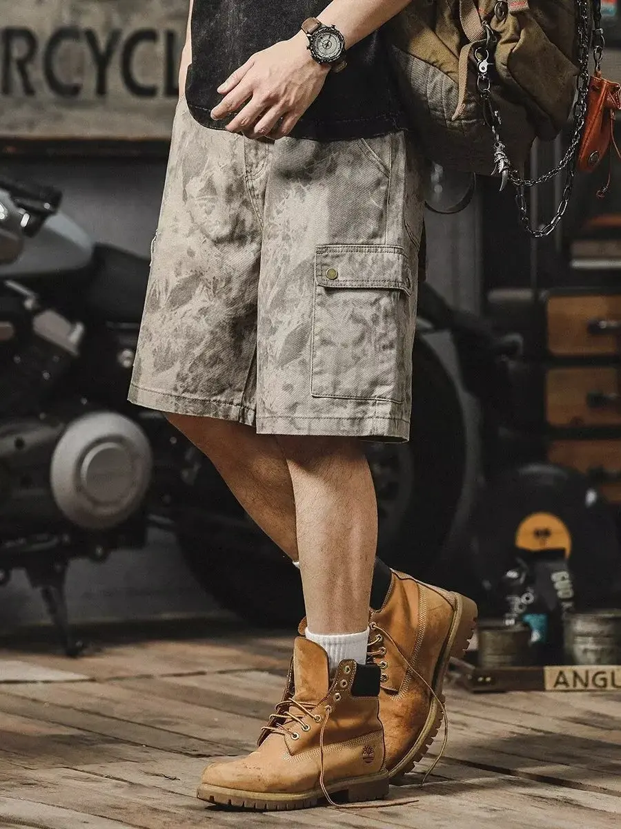 Casual Loose Men's Denim orts Summer Thin Straight Leg Workwear Five-Quarter Length Faionable Desert Camouflage Sle
Casual Loose Men's Denim orts Summer Thin Straight Leg Workwear Five-Quarter Length Faionable Desert Camouflage Sle