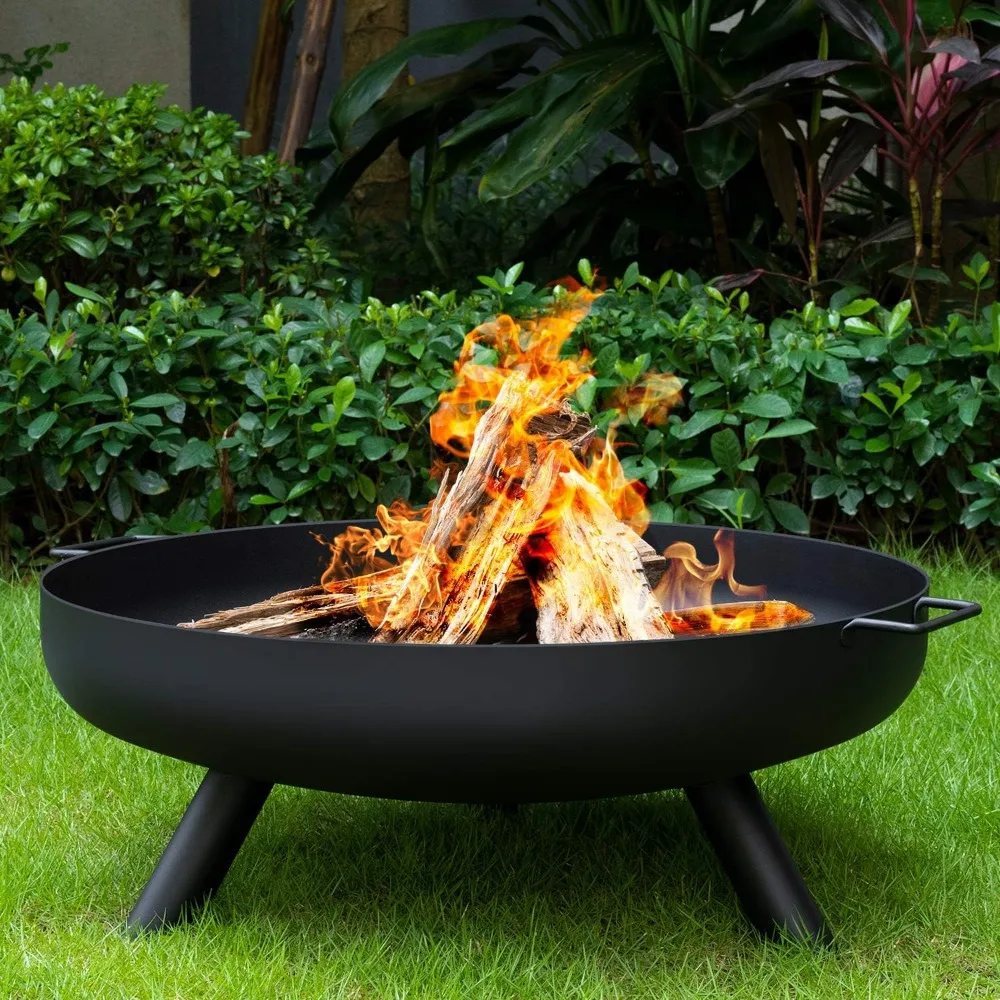 Fire Pit Outdoor Cast Iron Wood Burning Fire Bowl 28in with A Drain Hole Fireplace Extra Deep Large Round Outside Backyard Deck
Fire Pit Outdoor Cast Iron Wood Burning Fire Bowl 28in with A Drain Hole Fireplace Extra Deep Large Round Outside Backyard Deck