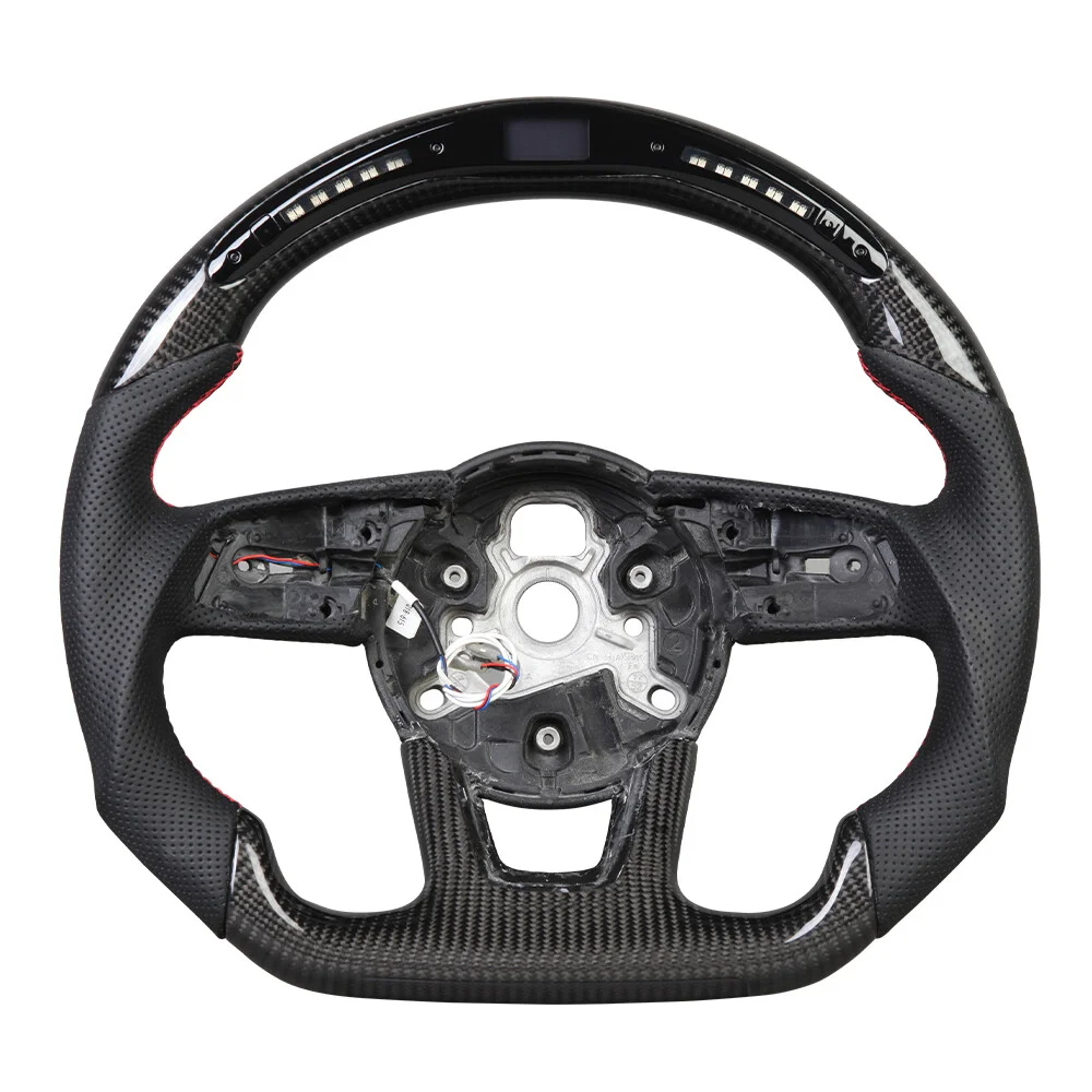 Fit For Audi RS3 RS4 RS5 S3 S4 S5 A3 A4 A5 2017-2020 Glossy Carbon Fiber LED Sport Steering Wheel Round Top Flat Bottom
Fit For Audi RS3 RS4 RS5 S3 S4 S5 A3 A4 A5 2017-2020 Glossy Carbon Fiber LED Sport Steering Wheel Round Top Flat Bottom