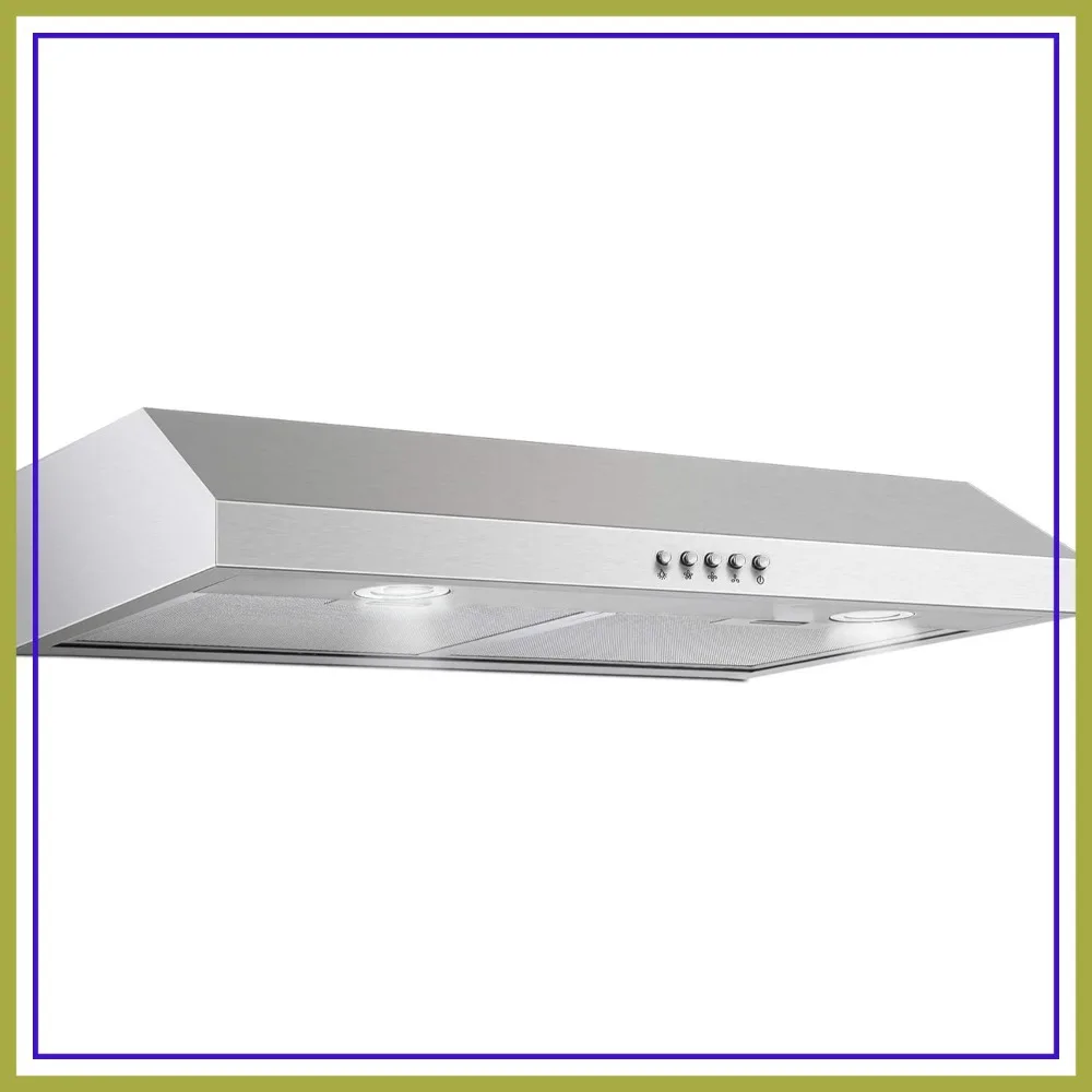 30 inch Under Cabinet Range Hood, 700CFM Ductless/Ducted, 3-Speed Fan, Stainless Steel Kitchen Exhaust Hood with Button Control
30 inch Under Cabinet Range Hood, 700CFM Ductless/Ducted, 3-Speed Fan, Stainless Steel Kitchen Exhaust Hood with Button Control