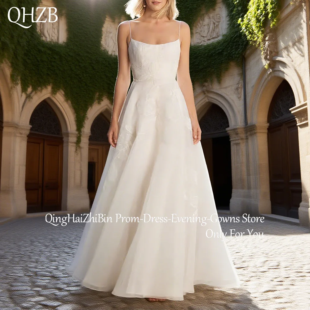 Customized Long Ivory Wedding Dresses Spaghetti Strap Floor-Length Sweep Train Brides Dress Women Vestidos De Novias Gowns 2025
Customized Long Ivory Wedding Dresses Spaghetti Strap Floor-Length Sweep Train Brides Dress Women Vestidos De Novias Gowns 2025