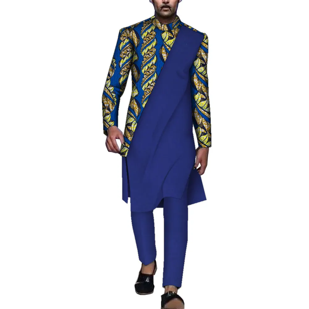 2 Pieces Set African Men Outfits Set African Print Patchwork Long Sleeve T Shirt and Pants Traditional Men Trousers Set WYN1663
2 Pieces Set African Men Outfits Set African Print Patchwork Long Sleeve T Shirt and Pants Traditional Men Trousers Set WYN1663