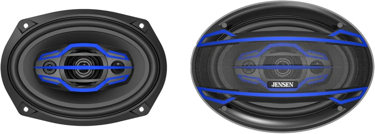 JS6904 4-Way 6x9 Car Speakers Pair, 400W Peak, 200W per Speaker, 58mm Mylar Dome, 2x 20mm Tweeters
JS6904 4-Way 6x9 Car Speakers Pair, 400W Peak, 200W per Speaker, 58mm Mylar Dome, 2x 20mm Tweeters