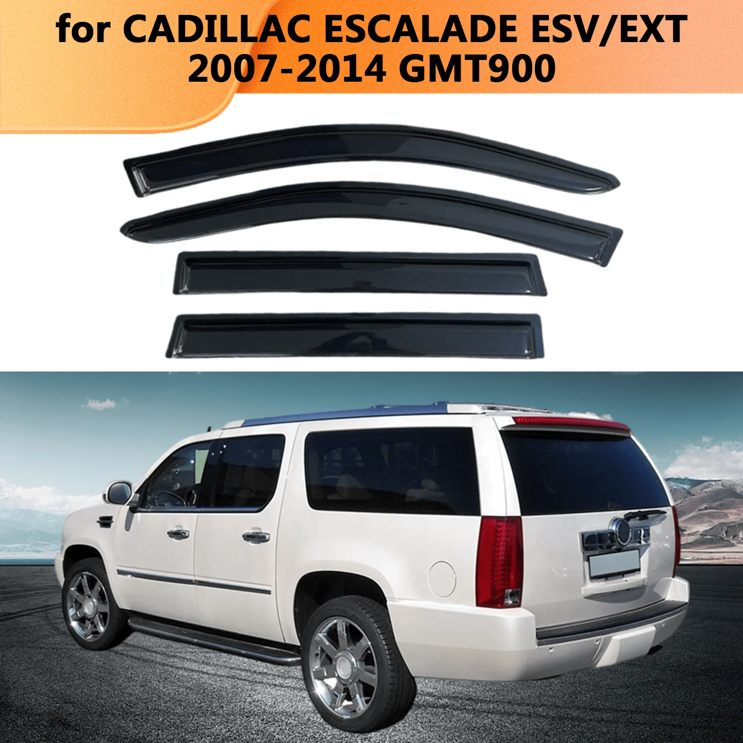 Для CADILLAC ESCALADE ESV/EXT 2007-2014 GMT900: Дефлекторы окон, ветровики, защита от дождя, наружного монтажа
Для CADILLAC ESCALADE ESV/EXT 2007-2014 GMT900: Дефлекторы окон, ветровики, защита от дождя, наружного монтажа