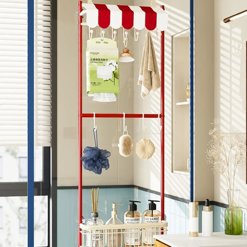 Shelf, no punching hook, storage basket behind the bathroom door, towel shower room hanger artifact
Shelf, no punching hook, storage basket behind the bathroom door, towel shower room hanger artifact