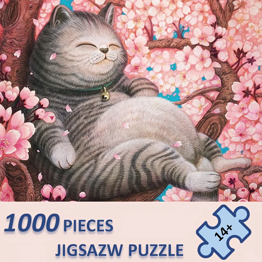 500 PCS Jigsaw Puzzle Sakura Cat Puzzles, Perfect for DIY Creative Fun with Family,Gift ,teasing Toy
500 PCS Jigsaw Puzzle Sakura Cat Puzzles, Perfect for DIY Creative Fun with Family,Gift ,teasing Toy