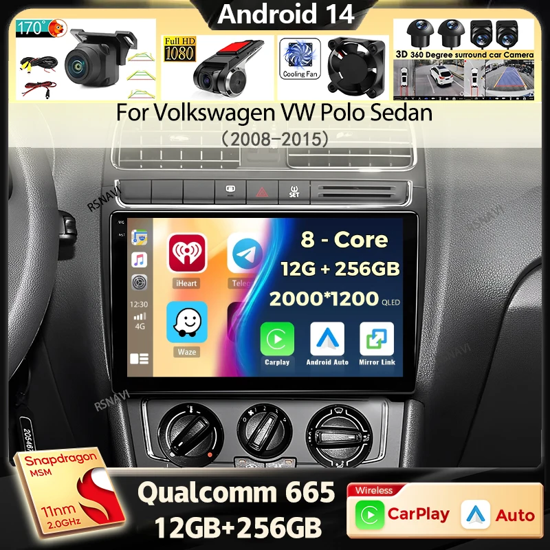 Android 14 Carplay Car Radio For Volkswagen VW Polo Sedan 2008 - 2015 Navigation GPS Multimedia Player WiFi+4G Stereo Video DSP
Android 14 Carplay Car Radio For Volkswagen VW Polo Sedan 2008 - 2015 Navigation GPS Multimedia Player WiFi+4G Stereo Video DSP