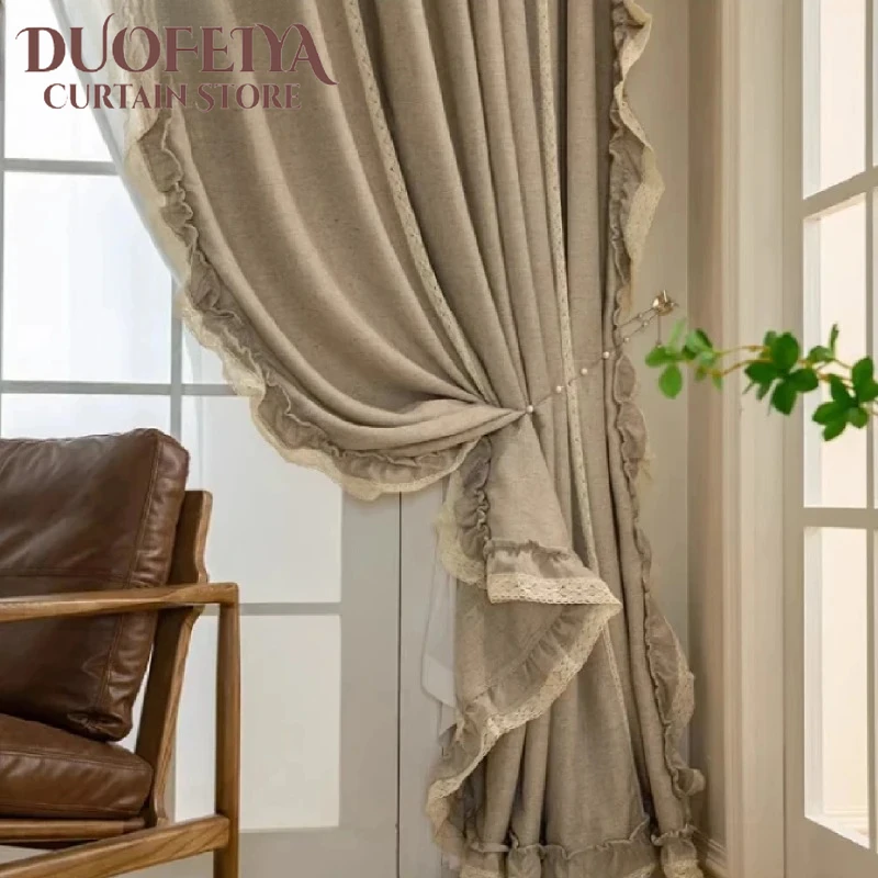 Linen Log Cotton Linen and Wood Ear Edge Splicing Decorative Curtains for Living Room Bedroom French Window Balcony Window
Linen Log Cotton Linen and Wood Ear Edge Splicing Decorative Curtains for Living Room Bedroom French Window Balcony Window