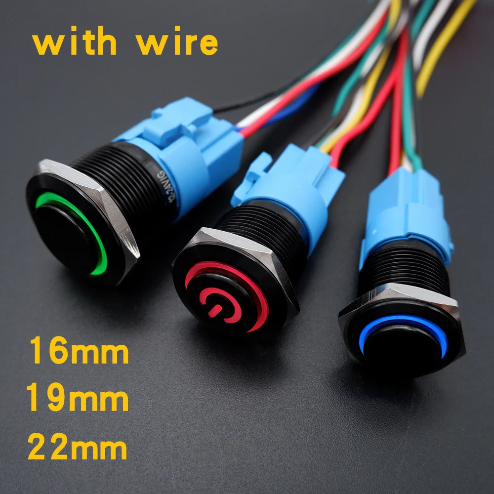 16/19/22mm Black Metal Push Button Switch Led Light Waterproof Illuminated On Off Car Engine Momentary Latching 5v 6v 12v 220v
16/19/22mm Black Metal Push Button Switch Led Light Waterproof Illuminated On Off Car Engine Momentary Latching 5v 6v 12v 220v