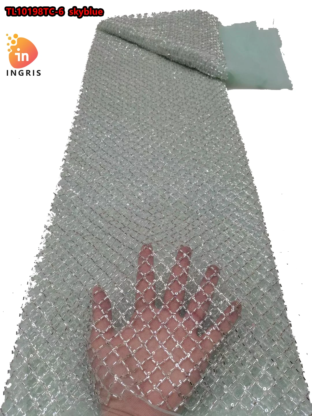 Fabric Beaded Lace 2023 High Quality Gold Nigeria Sequin Fabrics for Wedding Evening Dress Sewing TL10198TC
Fabric Beaded Lace 2023 High Quality Gold Nigeria Sequin Fabrics for Wedding Evening Dress Sewing TL10198TC