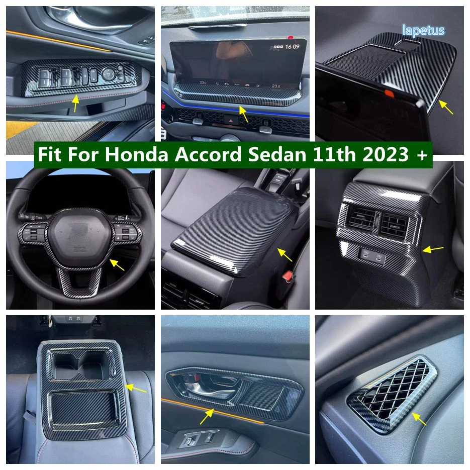 Door Handle Bowl / Water Cup Holder / Air Outlet Vent Cover Trim For Honda Accord Sedan 11th 2023 2024 Carbon Fiber Accessories
Door Handle Bowl / Water Cup Holder / Air Outlet Vent Cover Trim For Honda Accord Sedan 11th 2023 2024 Carbon Fiber Accessories