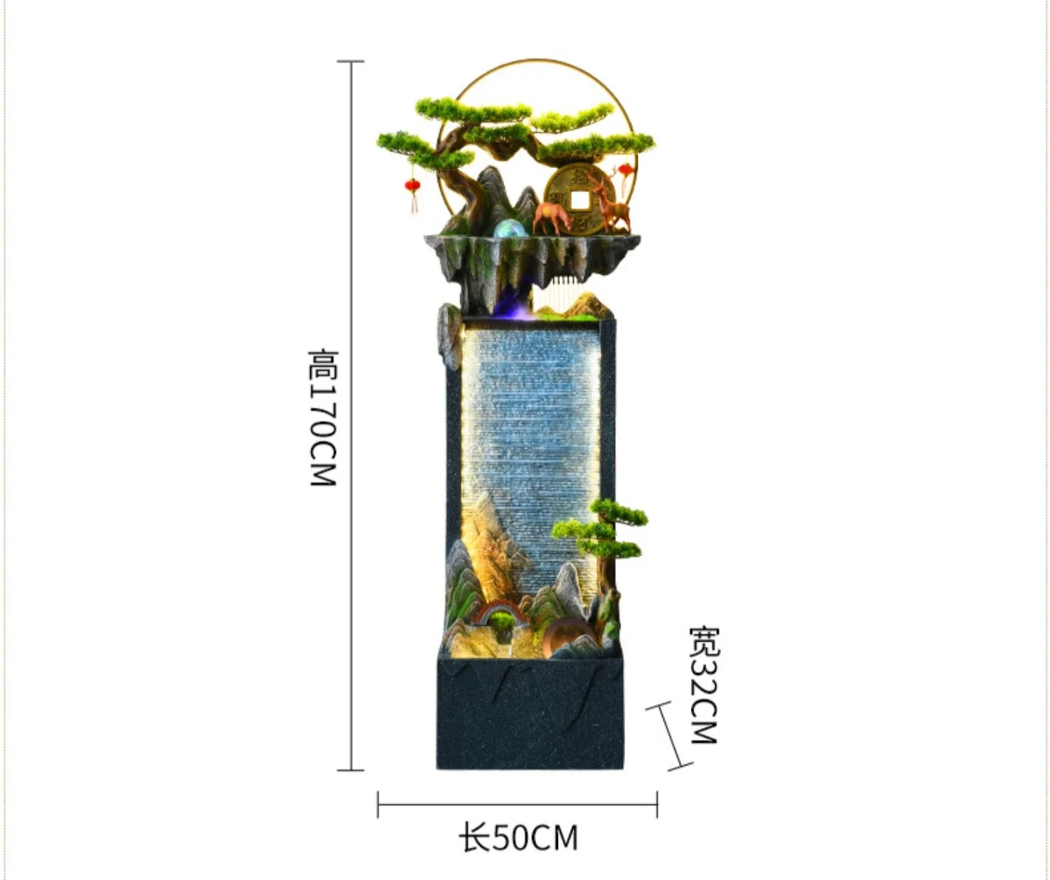 Light luxury rockery flowing water ornament circulating water living room decoration
Light luxury rockery flowing water ornament circulating water living room decoration