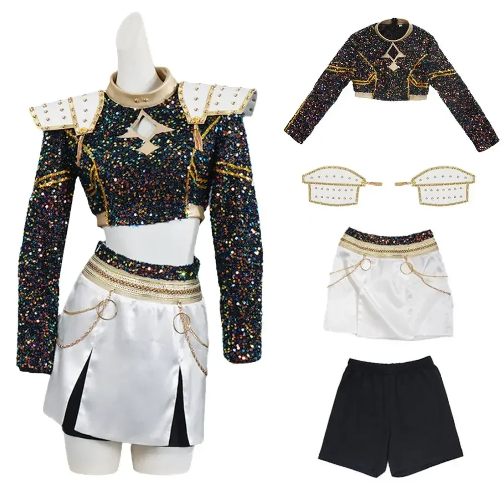 Детский костюм Kpop Demon Hunters Rumi Zoey Mira для косплея, костюм в стиле фэнтези, маскировка для детей, наряды для ролевых игр, карнавальный костюм на Хэллоуин
Детский костюм Kpop Demon Hunters Rumi Zoey Mira для косплея, костюм в стиле фэнтези, маскировка для детей, наряды для ролевых игр, карнавальный костюм на Хэллоуин