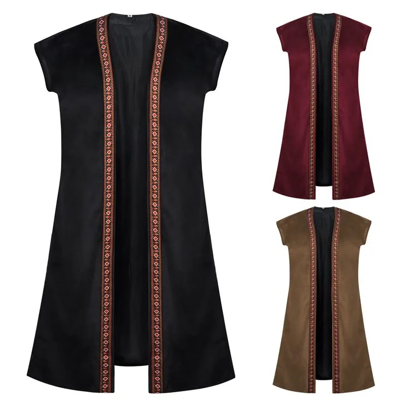 Halloween Renaissance Pirate Long Embroidered Vest Performance Clothing Sleeveless Satin Fabric Medieval Style Men's Fashion
Halloween Renaissance Pirate Long Embroidered Vest Performance Clothing Sleeveless Satin Fabric Medieval Style Men's Fashion