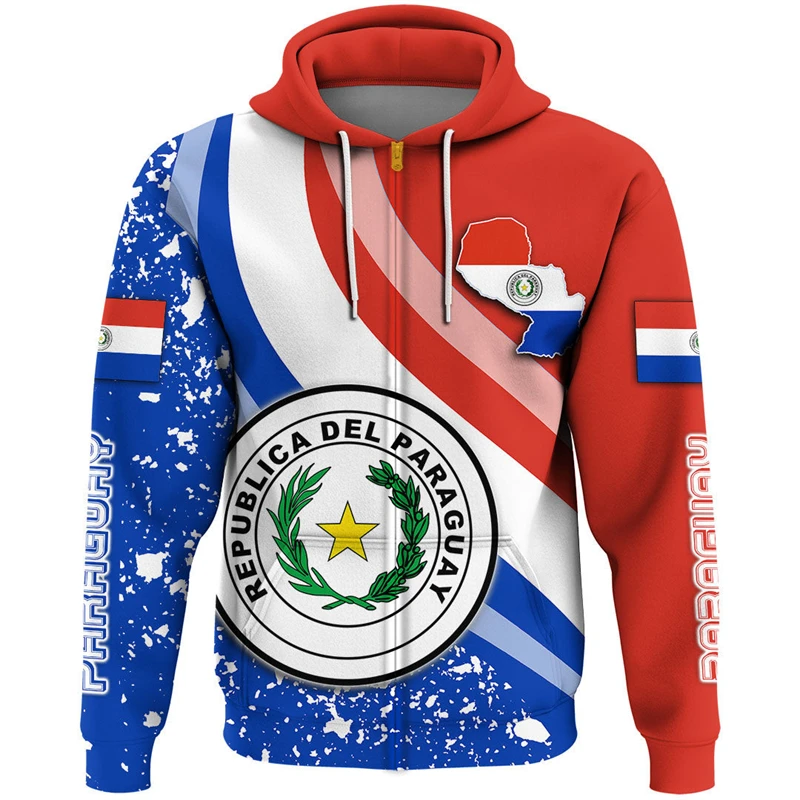 Paraguay Flag Map Graphic Sweatshirts Fashion National Emblem Zip Up Hoodie For Men Clothes Coat Of Arms Tracksuit Casualboy Top
Paraguay Flag Map Graphic Sweatshirts Fashion National Emblem Zip Up Hoodie For Men Clothes Coat Of Arms Tracksuit Casualboy Top
