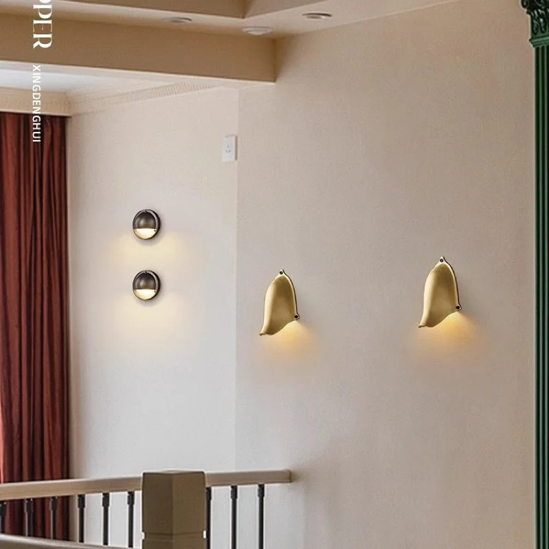 Brass Wall Lamp LED Staircase Corridor Lamp Living Room Background Wall Decoration Lamp Bedroom Atmosphere Lamp
Brass Wall Lamp LED Staircase Corridor Lamp Living Room Background Wall Decoration Lamp Bedroom Atmosphere Lamp