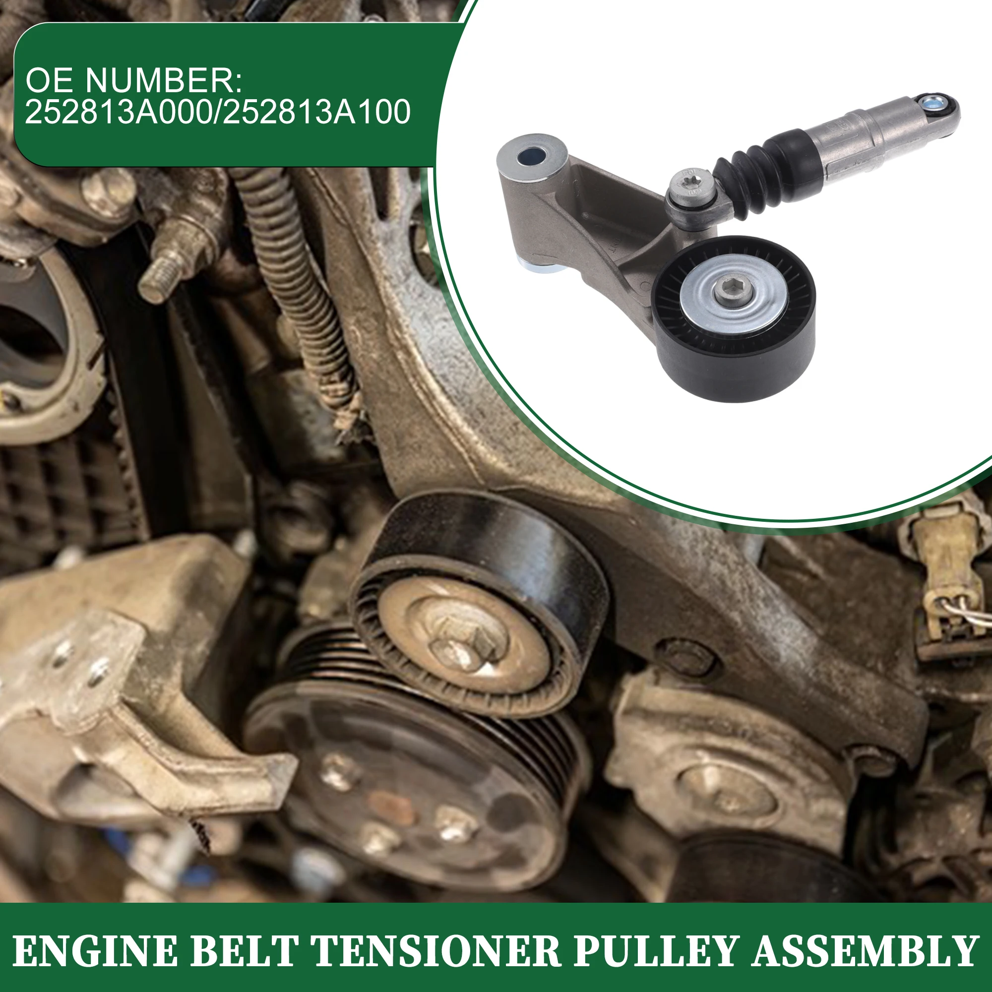 UXCELL Engine Belt Tensioner Pulley Assembly for Hyundai Ix55 2007-2015 No.252813A000
UXCELL Engine Belt Tensioner Pulley Assembly for Hyundai Ix55 2007-2015 No.252813A000