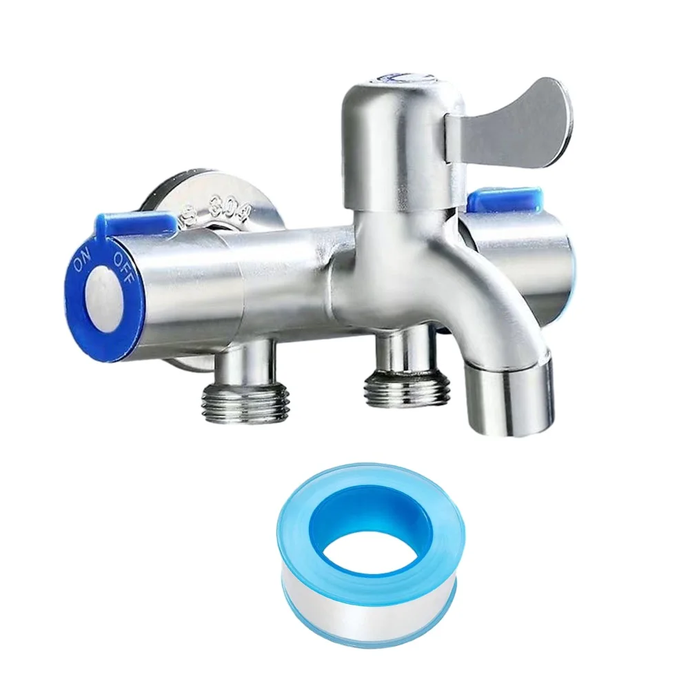Stainless Steel Three Way Tap Sink Faucet Washing Machine 2 Way Angle Valve Steel Home Bathroom Plumbing Dishwasher Kitchen Fau
Stainless Steel Three Way Tap Sink Faucet Washing Machine 2 Way Angle Valve Steel Home Bathroom Plumbing Dishwasher Kitchen Fau
