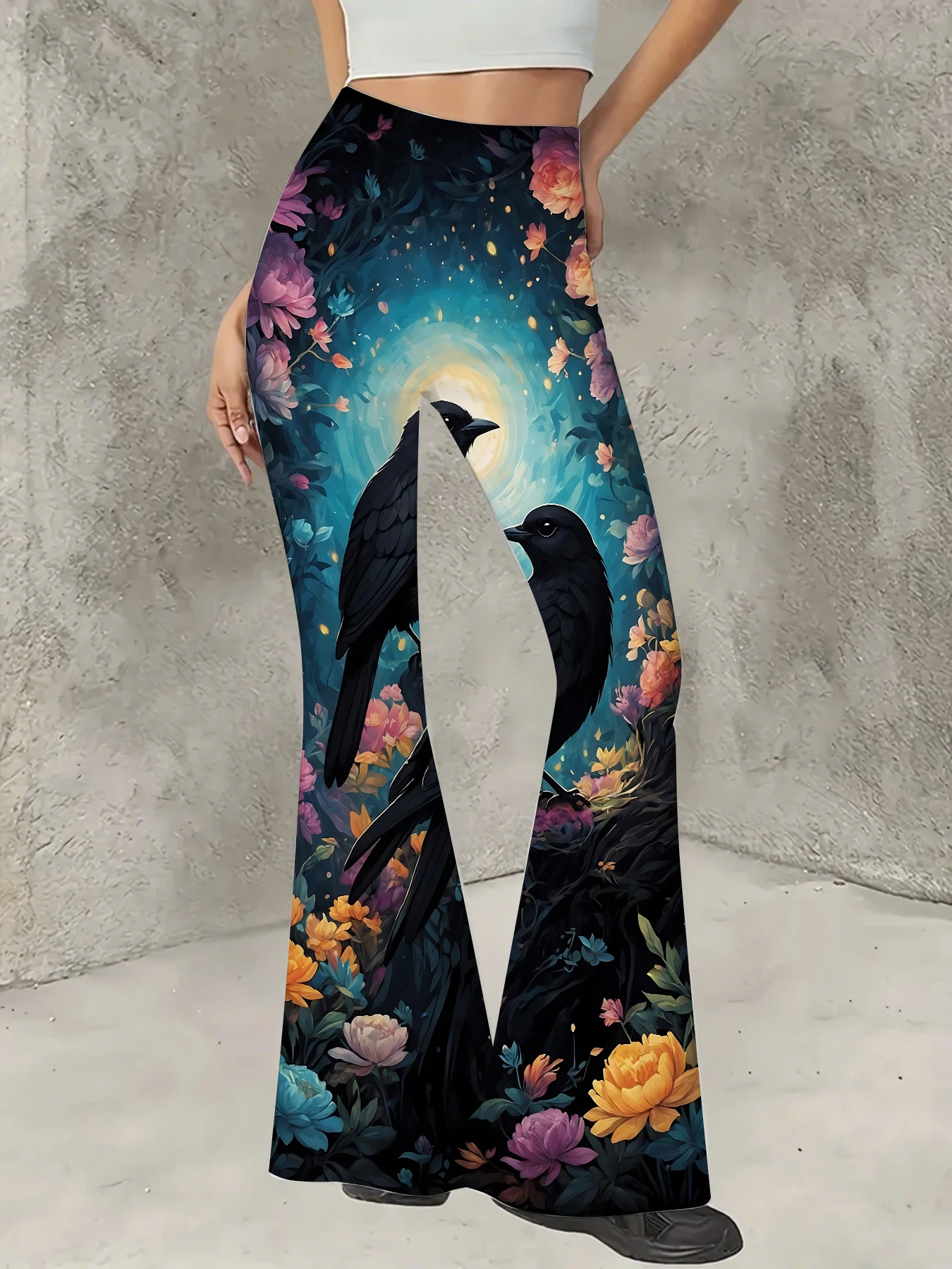 Women's Boho Printed Flare Pants Vintage Knit High Waist Wide Leg Trousers
Women's Boho Printed Flare Pants Vintage Knit High Waist Wide Leg Trousers