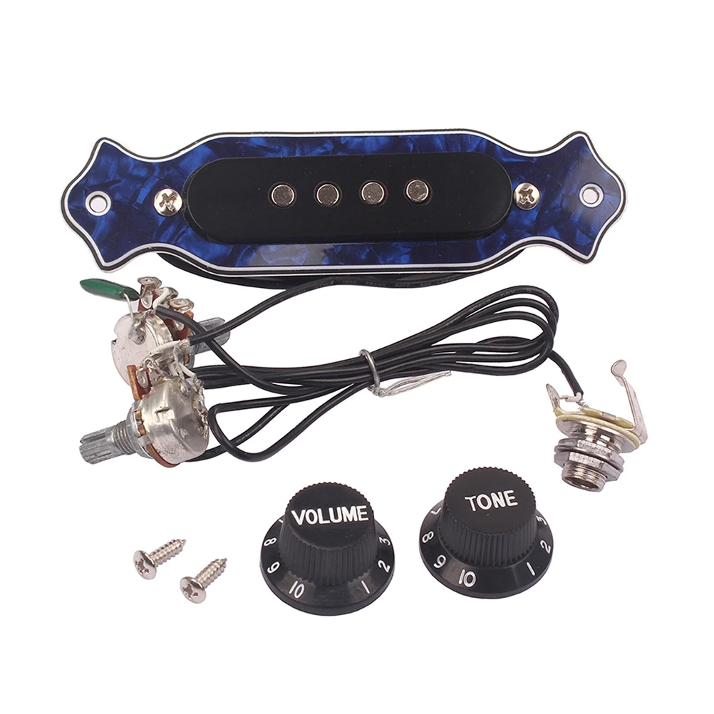 Soundhole Active Pickup Sound Hole Pickup with Tone Volume Controller Knobs For 4-String Electric Cigar Box Guitar Pick
Soundhole Active Pickup Sound Hole Pickup with Tone Volume Controller Knobs For 4-String Electric Cigar Box Guitar Pick