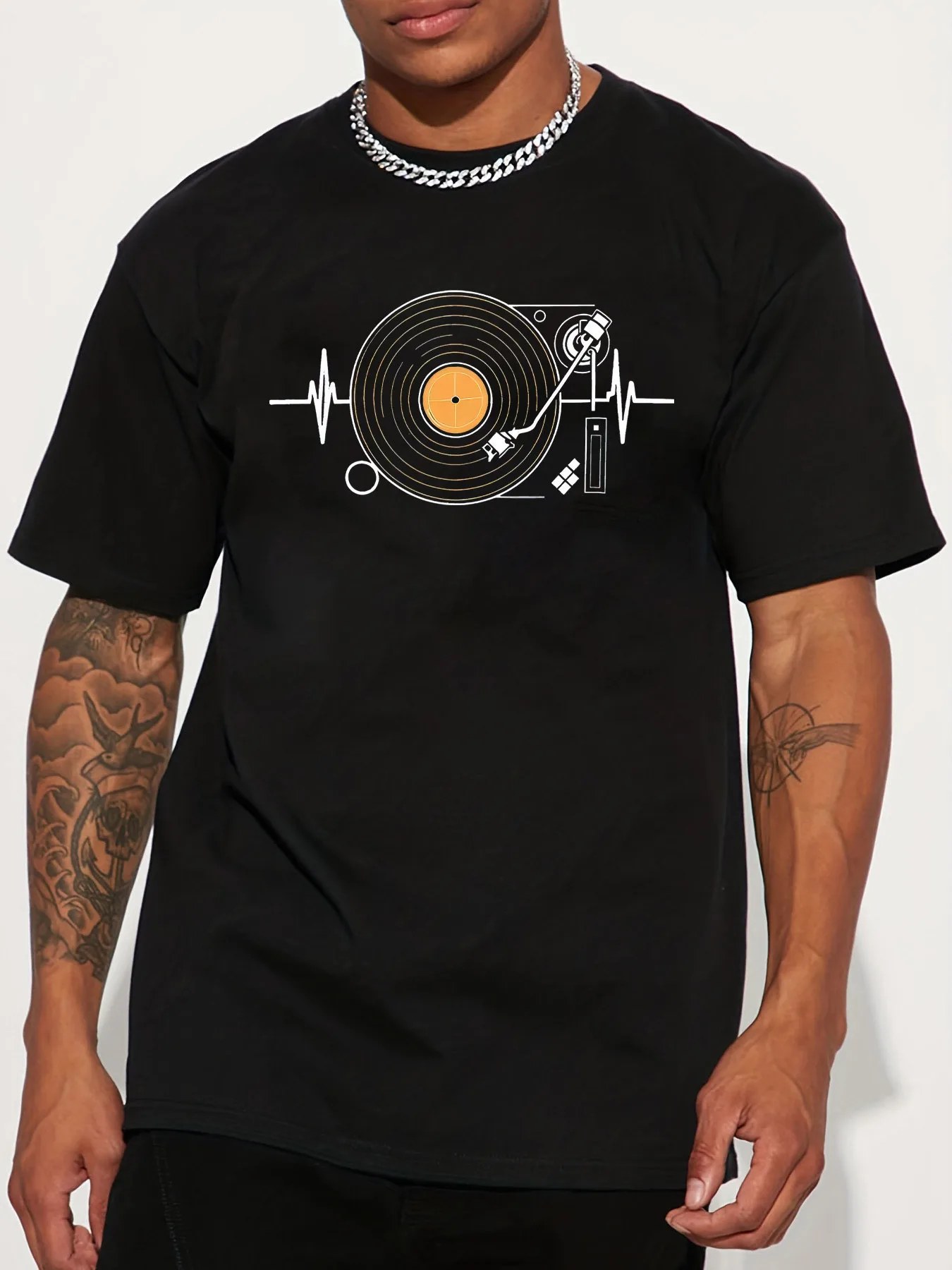 Vinyl Record Heartbeat Graphic Print Summer Autumn Winter Men's and Women's Short Sleeved T-shirt Casual Loose Outdoor Street
Vinyl Record Heartbeat Graphic Print Summer Autumn Winter Men's and Women's Short Sleeved T-shirt Casual Loose Outdoor Street