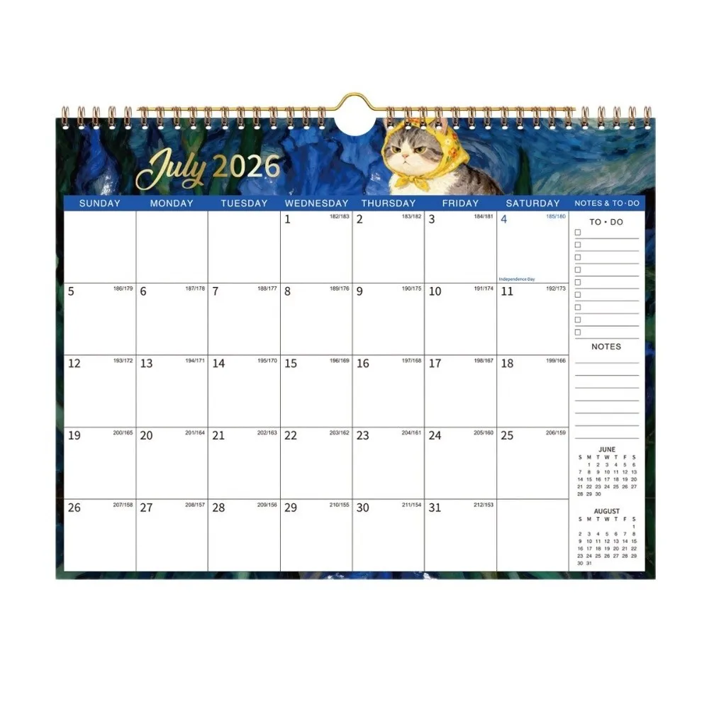 New 2026.7-2027.12 Wall Calendar Easy Organizing Dual Coil Design 18-Month Calendar Thicken Paper Office Calendar Home Use
New 2026.7-2027.12 Wall Calendar Easy Organizing Dual Coil Design 18-Month Calendar Thicken Paper Office Calendar Home Use
