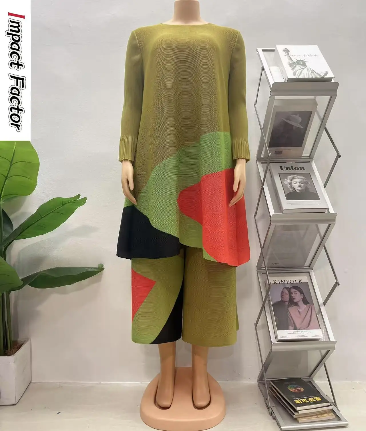2025 African Miyake Pleated Printing Fashion Suit New Korean Version Top + Wide-leg Straight Pants Two-piece Set for Women
2025 African Miyake Pleated Printing Fashion Suit New Korean Version Top + Wide-leg Straight Pants Two-piece Set for Women