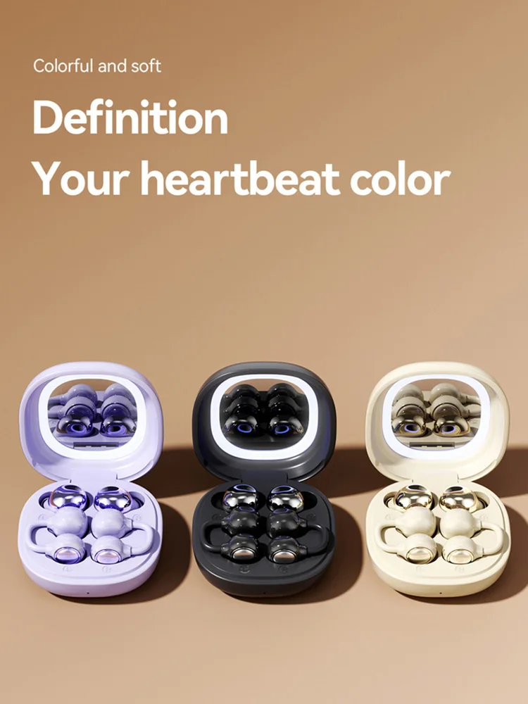 Wireless Bluetooth Earphones 2-in-1 Dual Pairs Ear Clip & In-Ear with Makeup Mirror for Couples Gift Long Battery HiFi Sound
Wireless Bluetooth Earphones 2-in-1 Dual Pairs Ear Clip & In-Ear with Makeup Mirror for Couples Gift Long Battery HiFi Sound