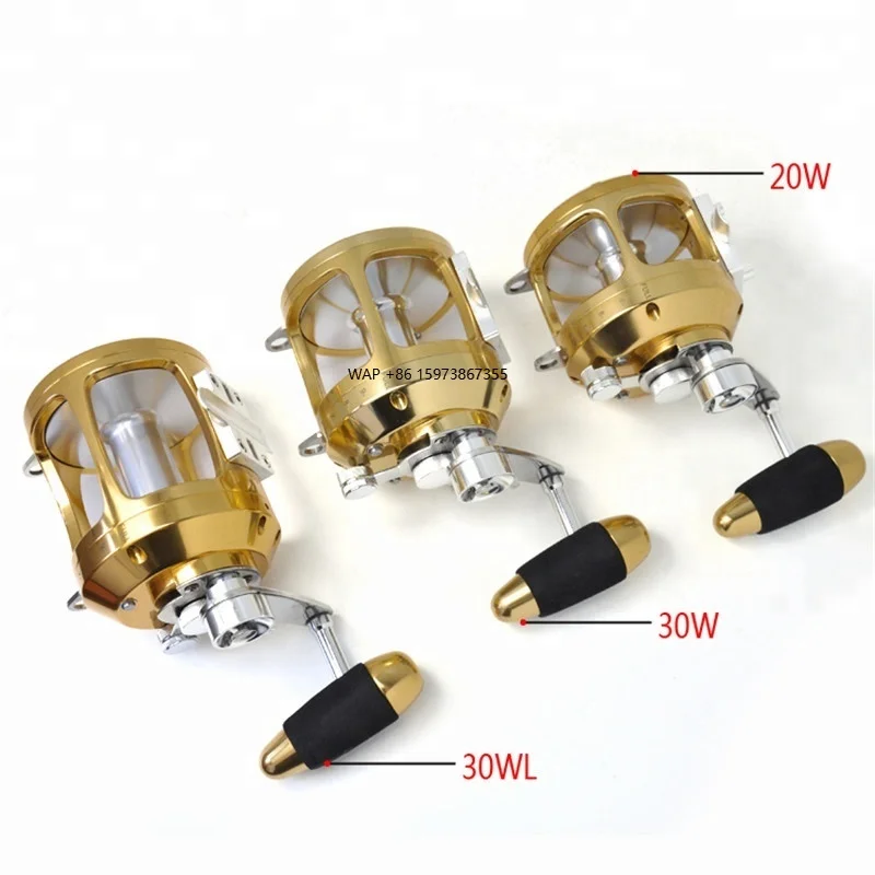 STOCK!!! 2 Speed 4.3:/1.7:1 Jigging Reel Gold Color Big Game Reel Full Metal Trolling Fishing Reels
STOCK!!! 2 Speed 4.3:/1.7:1 Jigging Reel Gold Color Big Game Reel Full Metal Trolling Fishing Reels