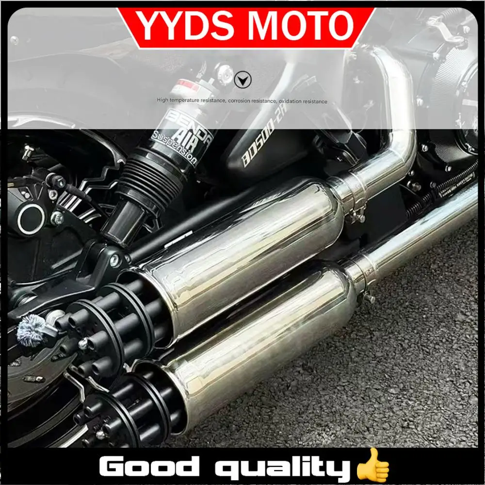 【Good quality】Used on the BENDA Dark Flag 500 dual exhaust pipes, the entire exhaust system produces a deep and resonant sound.
【Good quality】Used on the BENDA Dark Flag 500 dual exhaust pipes, the entire exhaust system produces a deep and resonant sound.