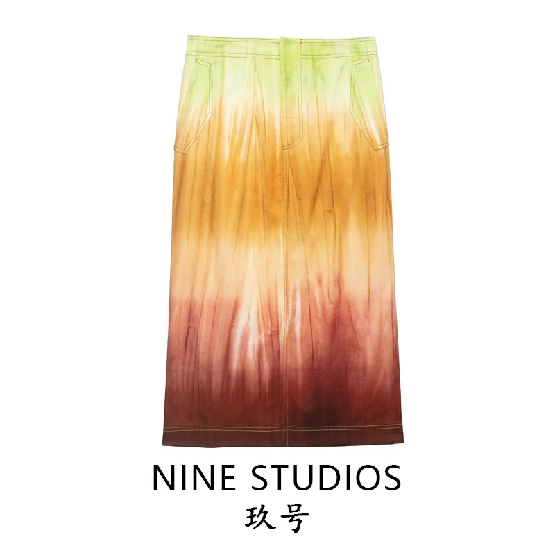 High Waist Contrast Color Gradient Sewing Line Casual Midi Skirt Women's Straight Cut Skirt Polyester Summer 2026
High Waist Contrast Color Gradient Sewing Line Casual Midi Skirt Women's Straight Cut Skirt Polyester Summer 2026
