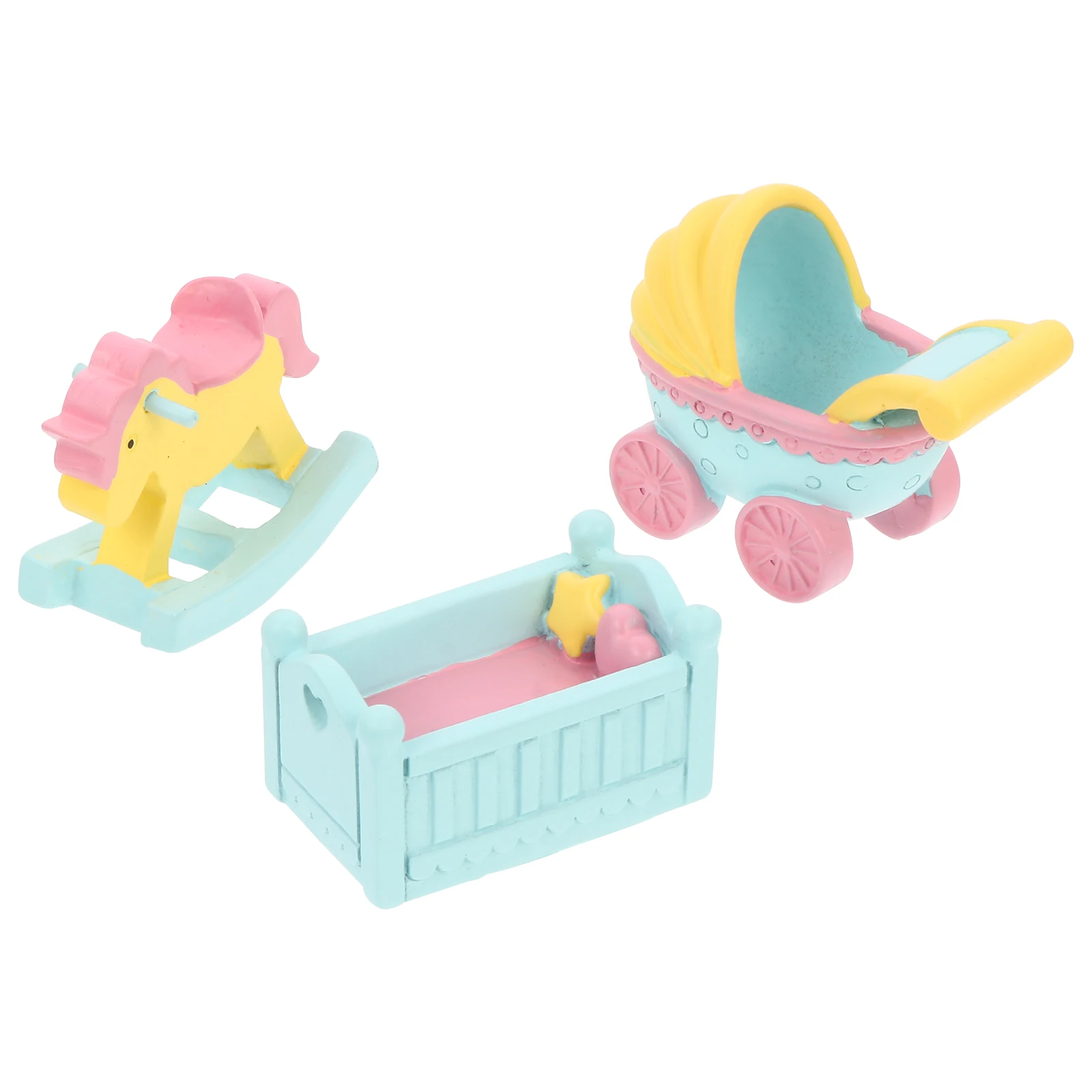 3 Pcs Indoor Home Decoration Cartoon Ornament Mini Crib Adornment Swing Party Cake Resin Creative
3 Pcs Indoor Home Decoration Cartoon Ornament Mini Crib Adornment Swing Party Cake Resin Creative