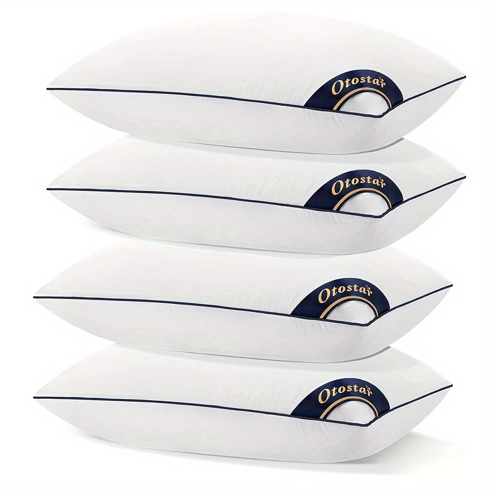 4pcs Sleeping Pillow, Hotel Collection Luxury Sleeping Pillow 3D Microfibre Filling, Breathable Pillowcase Soft Hotel Collection
4pcs Sleeping Pillow, Hotel Collection Luxury Sleeping Pillow 3D Microfibre Filling, Breathable Pillowcase Soft Hotel Collection