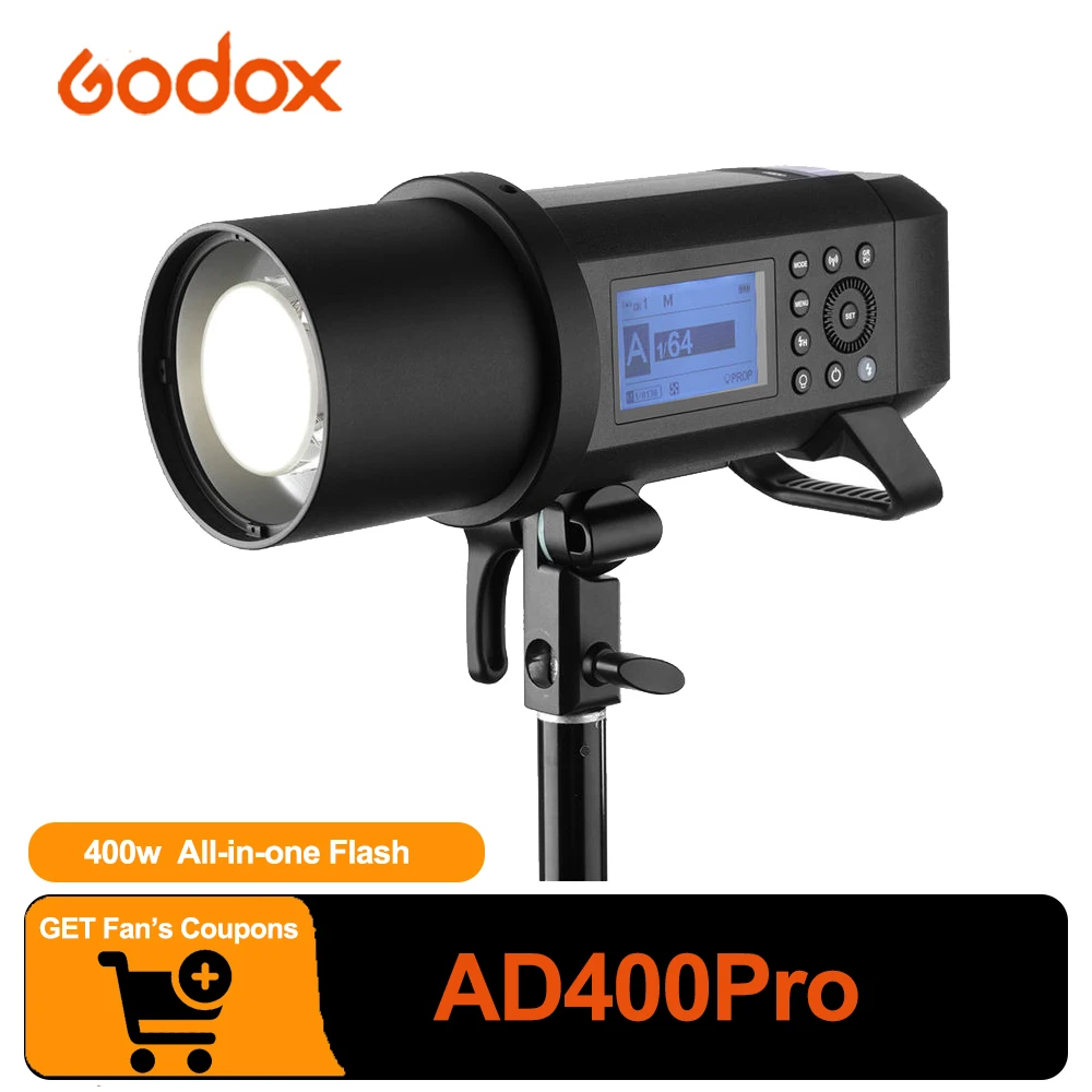 Godox AD400Pro 400ws TTL HSS All-in-One Flash Light 0.01-1s Recycle Time Built-in 2.4G Wireless X System for Studio
Godox AD400Pro 400ws TTL HSS All-in-One Flash Light 0.01-1s Recycle Time Built-in 2.4G Wireless X System for Studio