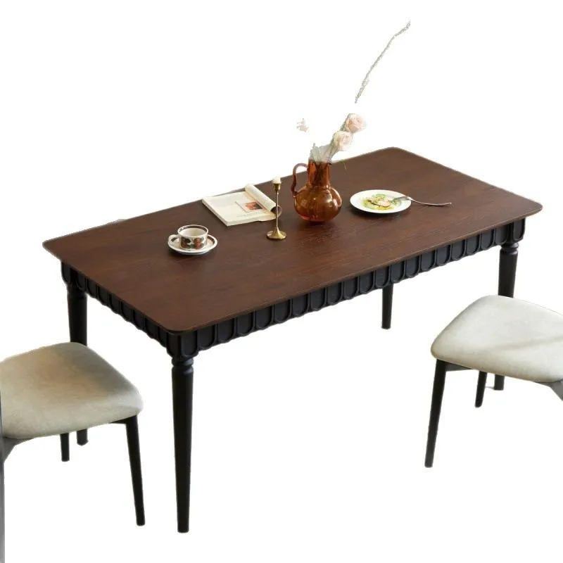 Американский ретро-стол и стулья из массива дерева, комбинированный комплект, легкая роскошь, для дома, обеденный стол, письменный стол, двойного назначения.
Американский ретро-стол и стулья из массива дерева, комбинированный комплект, легкая роскошь, для дома, обеденный стол, письменный стол, двойного назначения.